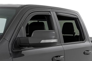 Ram 1500 Side Window Deflectors - Rough Country - In Channel Rain Guard - '19-'25